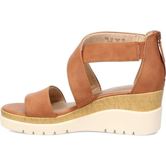 Soul Naturalizer Women's Goodtimes Ankle Strap Wedge Sandals, Toffee Size 10M - Picture 3 of 7